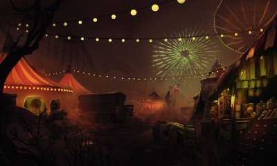 Страшный парк аттракционов ночью заброшенный