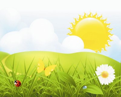 Детский фон с солнышком