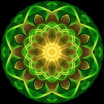Мандала зеленая