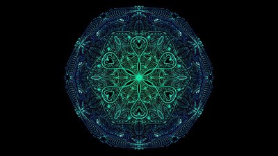 Мандала на черном фоне