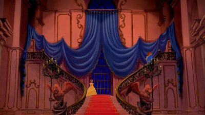Задник сцены театра красавица и чудовище