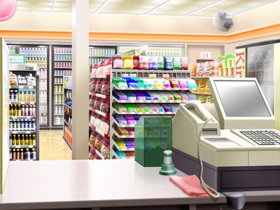 Касса в продуктовом магазине