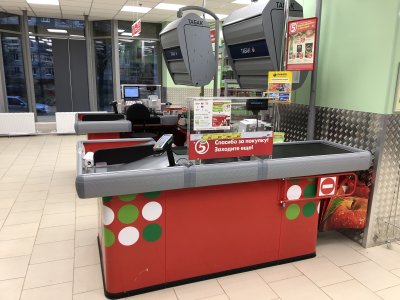Касса в магазине Пятерочка