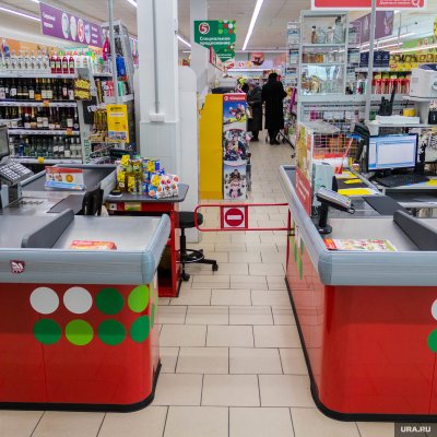 Пятерочка внутри касса