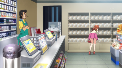 Аниме девушка в магазине