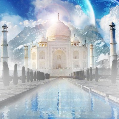 Тадж Махал фонтан