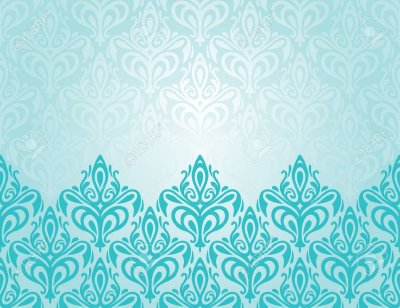 Бирюзовые узоры на белом фоне