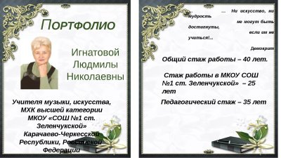 Портфолио педагога