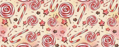 Розовый фон со сладостями