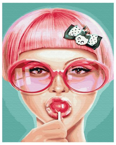 Девушка в розовых очках