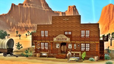Дикий Запад Салун фон