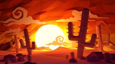 Пустыня мультяшная