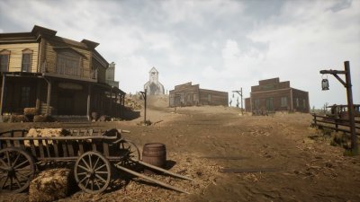 Техас дикий Запад город ковбой