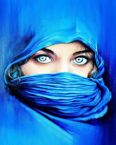 Голубые глаза живопись