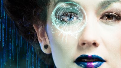 Синяя половина лица тренд