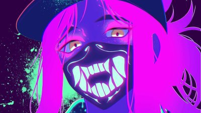 Akali KDA неон для дискорда