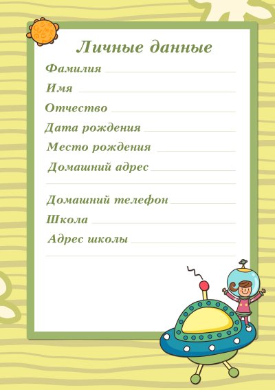 Портфолио ученика начальных классов