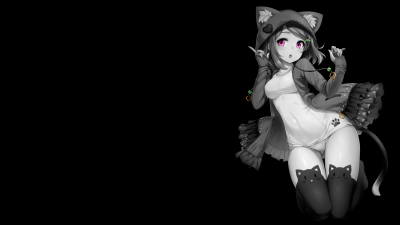 Аниме картинки черно белые