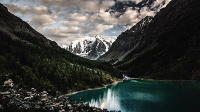 Горный Алтай Шавлинские озера фон