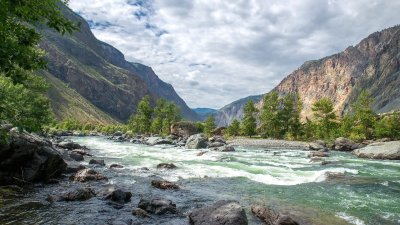 Река Катунь горный Алтай