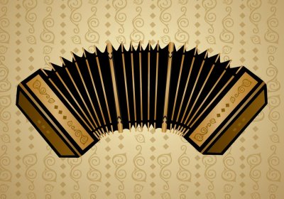 Гармонь на белом фоне