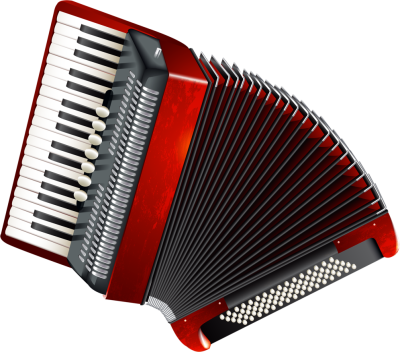 Аккордеон на прозрачном фоне