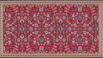 Ковер красный с узорами