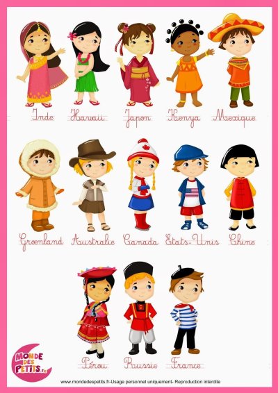 Народы мира для дошкольников