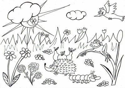 Летние раскраски для детей
