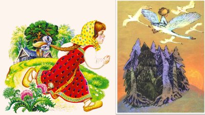 Гуси лебеди иллюстрации