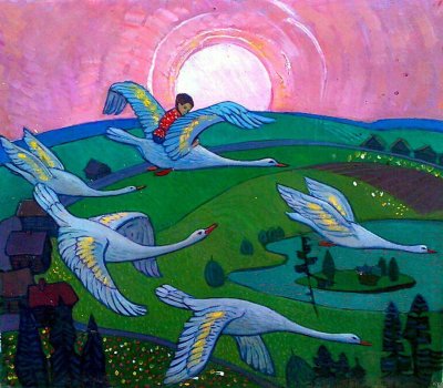 Картина гуси лебеди