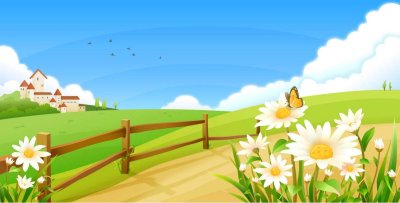 Мультяшные летние пейзажи