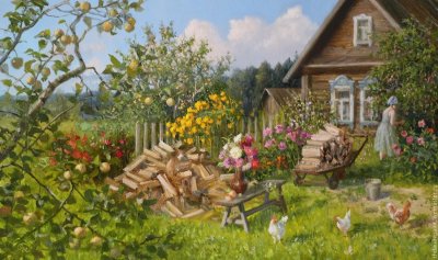 Художник Жданов Владимир Юрьевич картины деревня