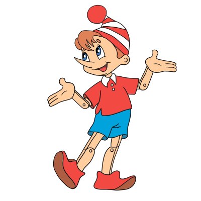 Буратино рисунок для детей