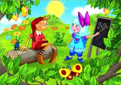 Буратино золотой ключик Мальвина