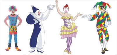 Шут клоун Арлекин Коломбина