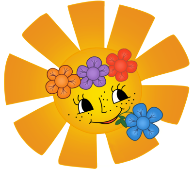 Солнце для вырезания цветные