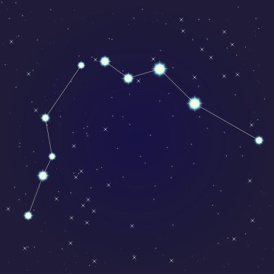 Созвездие Водолея на небе