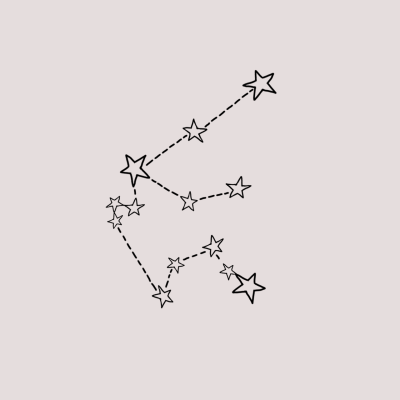 Созвездие Водолея тату эскиз