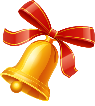 Школьный колокольчик на прозрачном фоне