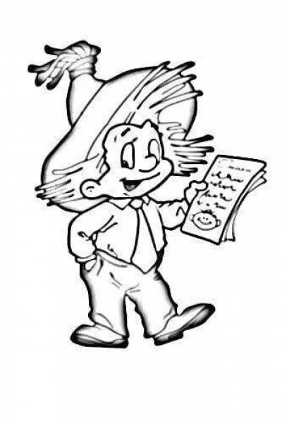 Незнайка раскраска для детей