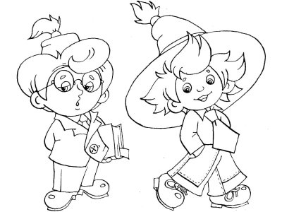 Незнайка на Луне раскраска для детей