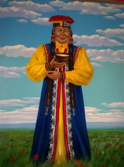 Калмыцкая степь и калмычка