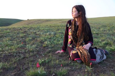 Девушка в степи