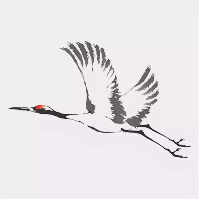 Журавль рисунок