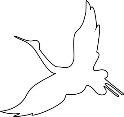 Трафарет птицы