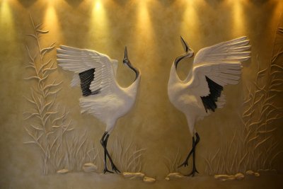 Журавли на стене
