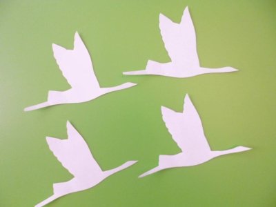 Журавли трафареты для вырезания