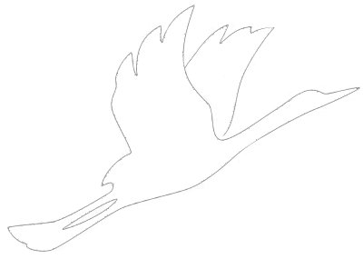 Журавли трафарет для вырезания на окна