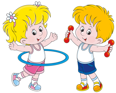 Дети на физкультуре в детском саду